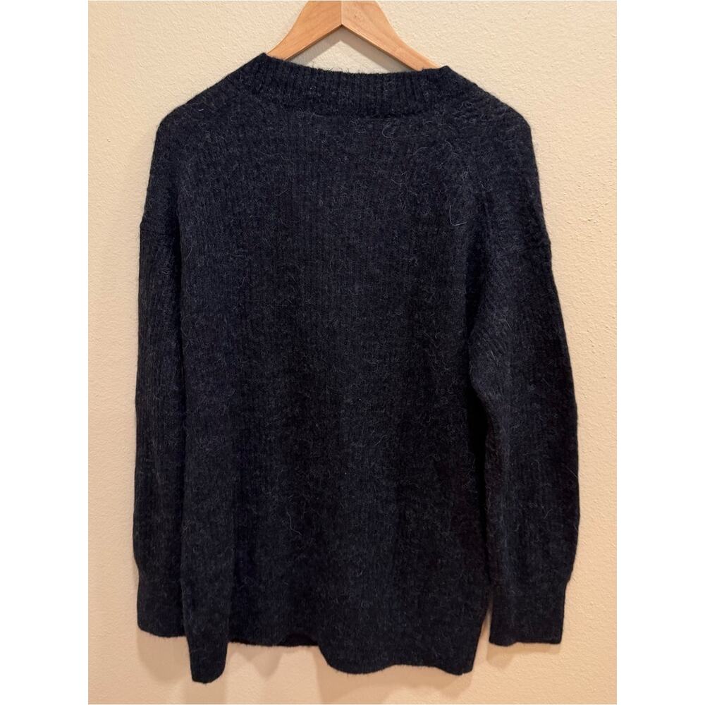 Everlane Cozy Black Charcoal Button-Front Women's Cardigan Sweater Medium - Picture 8 of 14